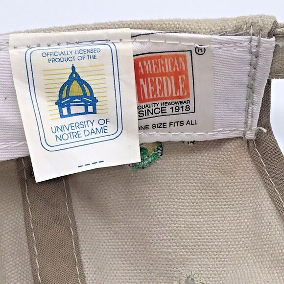 Notre Dame Fighting Irish NCAA American Needle Strapback Ball Cap Tan Official - Picture 11 of 11